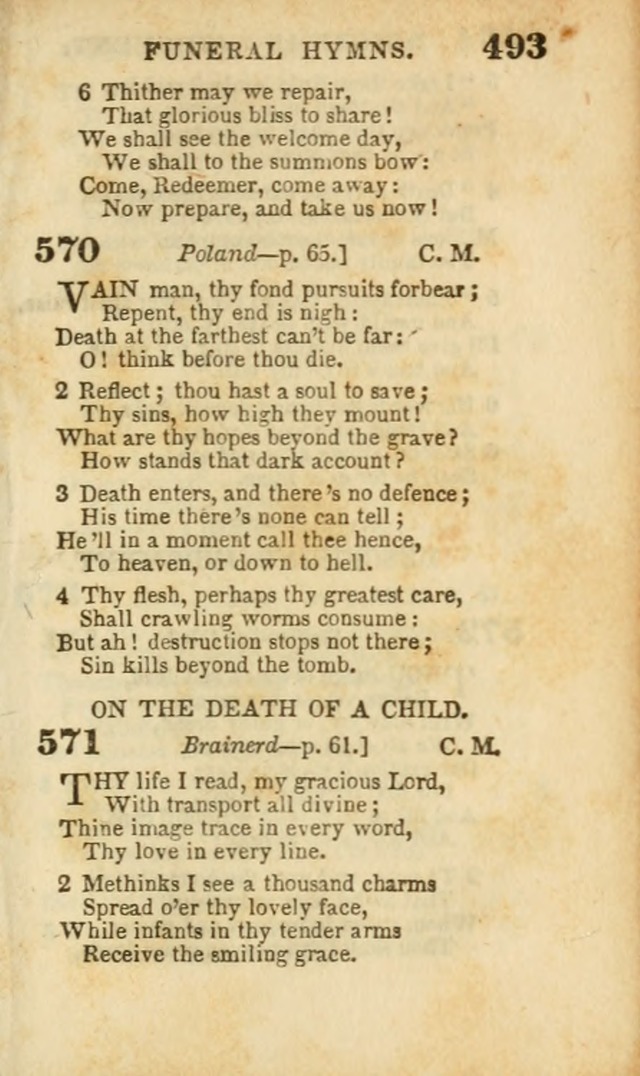 A Collection of Hymns: for the use of the Methodist Episcopal Church, principally from the collection of the Rev. John Wesley, A. M., late fellow of Lincoln College..(Rev. and corr. with a supplement) page 495