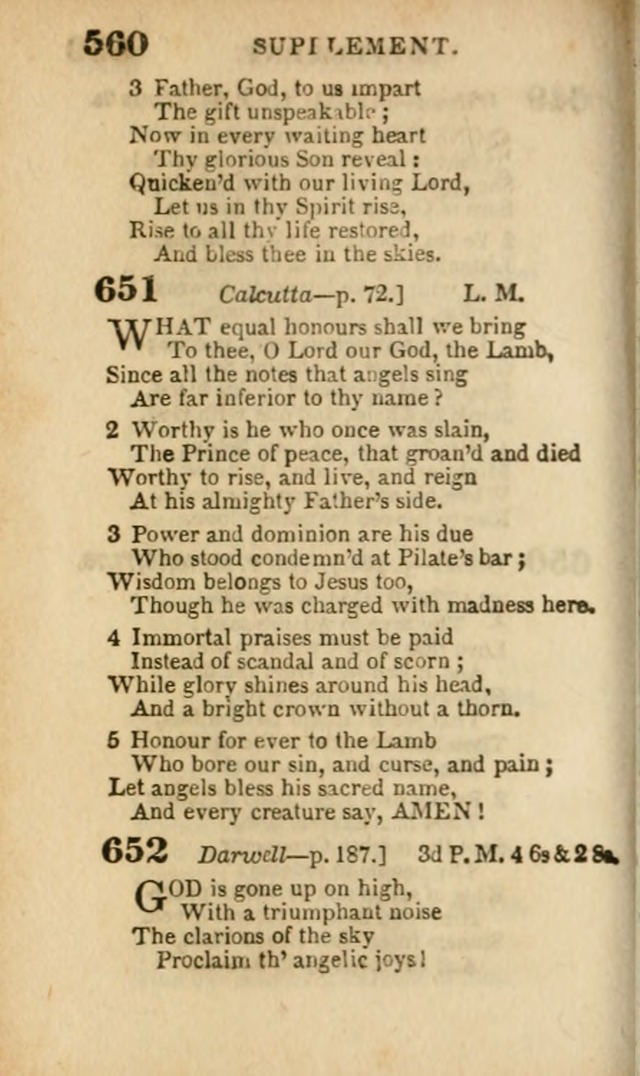 A Collection of Hymns: for the use of the Methodist Episcopal Church, principally from the collection of the Rev. John Wesley, A. M., late fellow of Lincoln College..(Rev. and corr. with a supplement) page 562