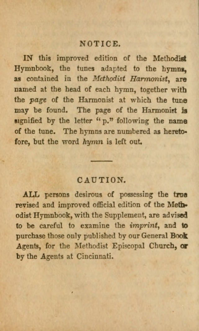 A Collection of Hymns: for the use of the Methodist Episcopal Church, principally from the collection of the Rev. John Wesley, A. M., late fellow of Lincoln College..(Rev. and corr. with a supplement) page 6