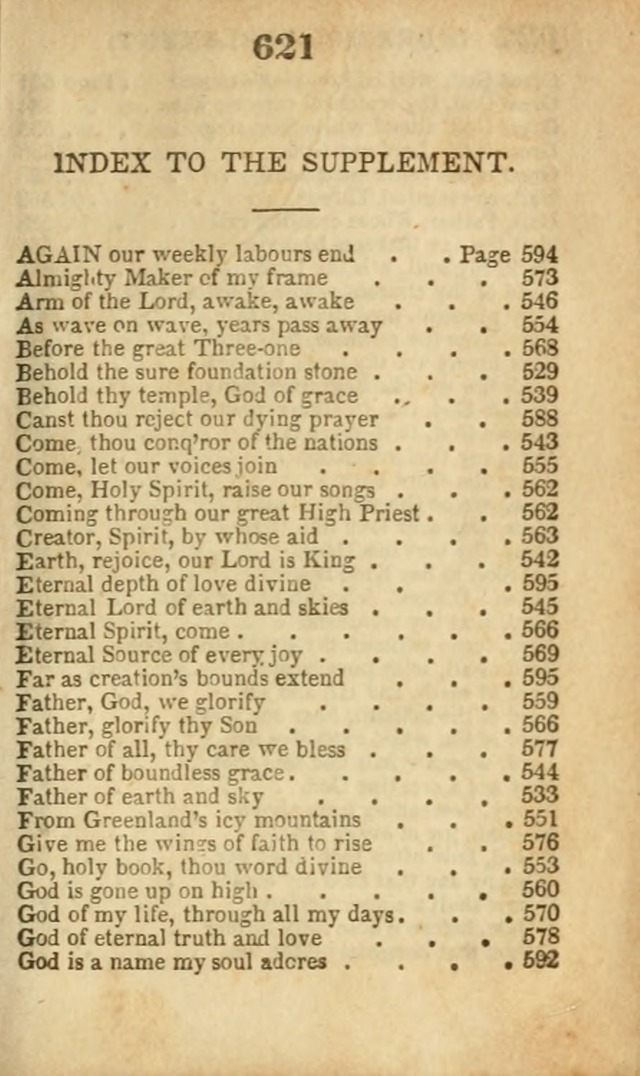 A Collection of Hymns: for the use of the Methodist Episcopal Church, principally from the collection of the Rev. John Wesley, A. M., late fellow of Lincoln College..(Rev. and corr. with a supplement) page 623