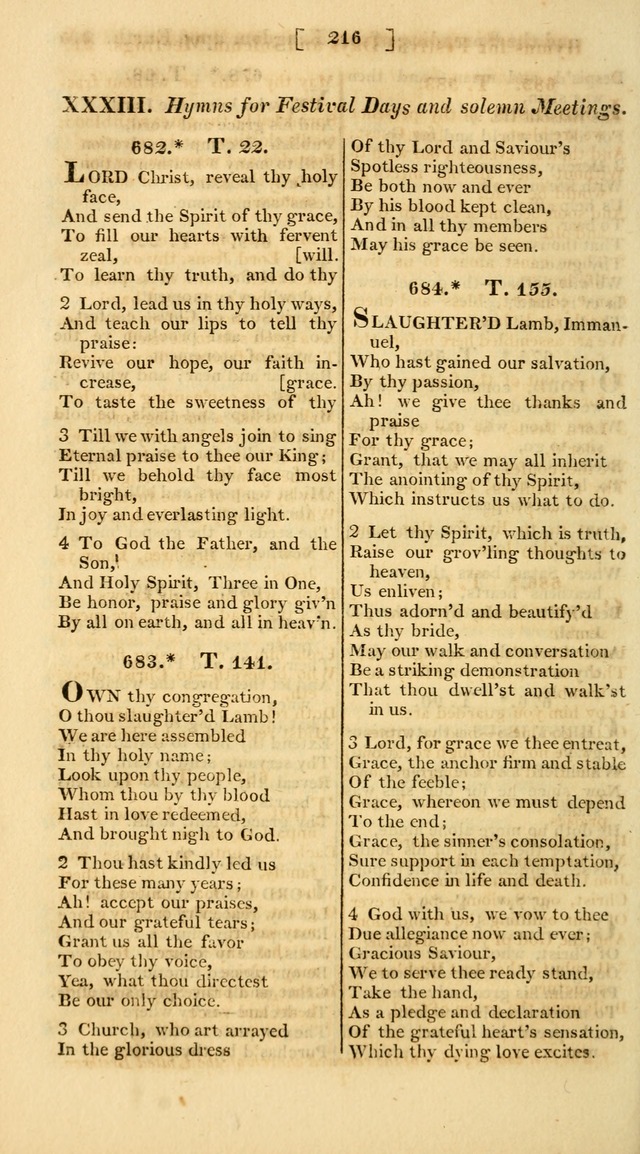 A Collection of Hymns for the Use of the Protestant Church of the United Brethren. (New and Rev. ed.) page 216