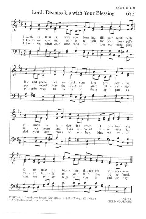 The Covenant Hymnal: a worshipbook page 709