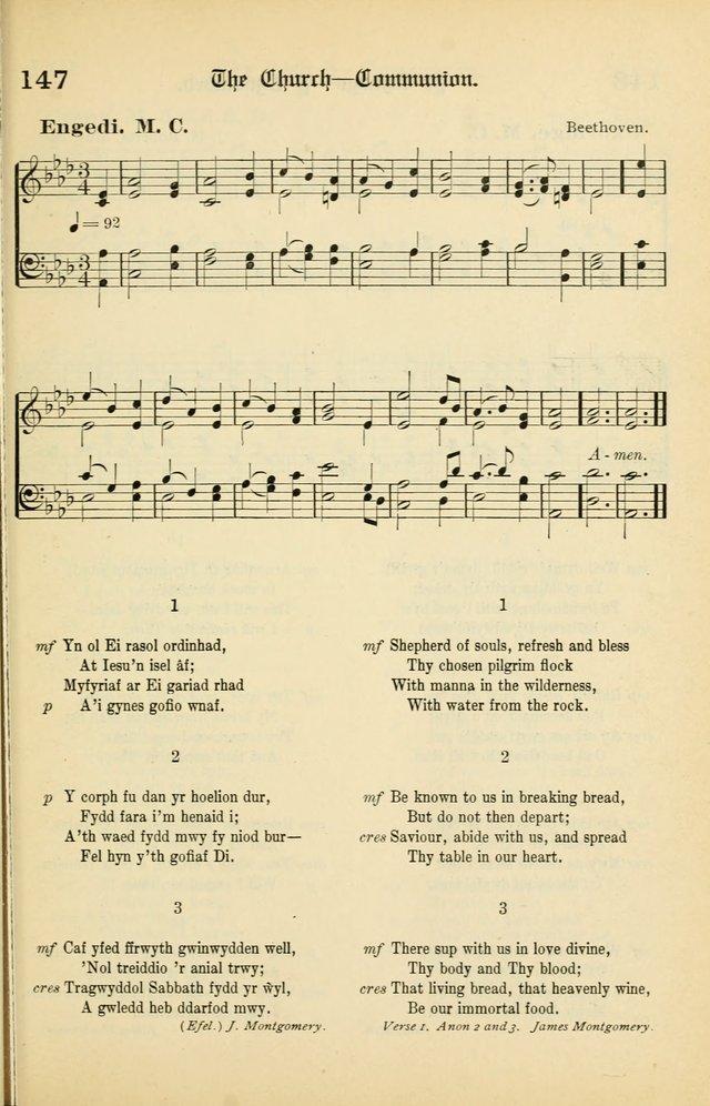 Cân a Mawl: llyfr hymna a thonau Methodistiaid Calfinaidd Unol Dalaethau yr America=Song and Praise: the hymnal of the Calvinistic Methodist Church of the United States of America page 149
