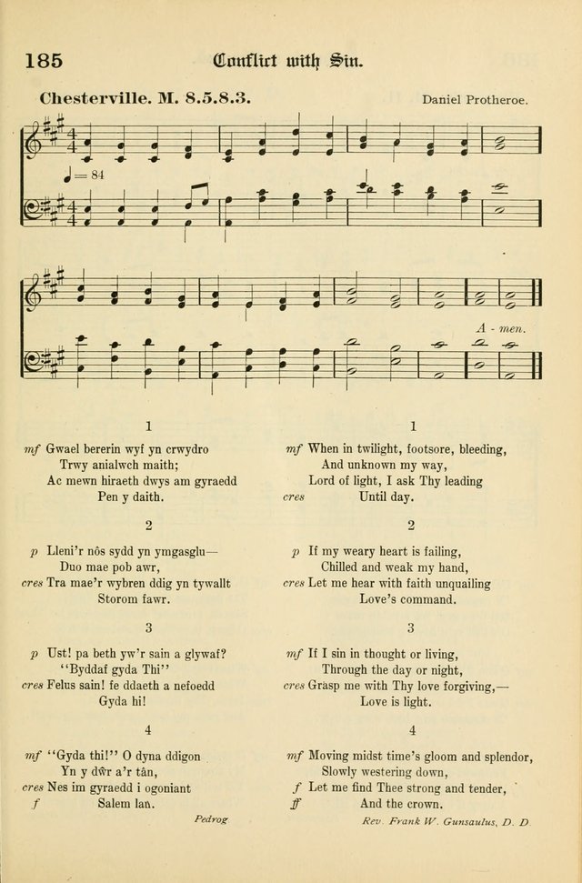 Cân a Mawl: llyfr hymna a thonau Methodistiaid Calfinaidd Unol Dalaethau yr America=Song and Praise: the hymnal of the Calvinistic Methodist Church of the United States of America page 189