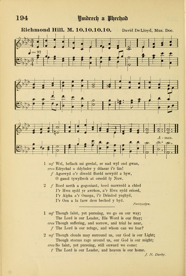 Cân a Mawl: llyfr hymna a thonau Methodistiaid Calfinaidd Unol Dalaethau yr America=Song and Praise: the hymnal of the Calvinistic Methodist Church of the United States of America page 198