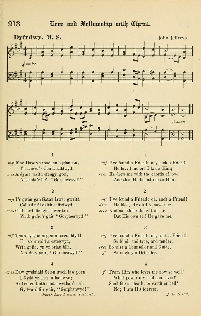Cân a Mawl: llyfr hymna a thonau Methodistiaid Calfinaidd Unol Dalaethau yr America=Song and Praise: the hymnal of the Calvinistic Methodist Church of the United States of America page 217