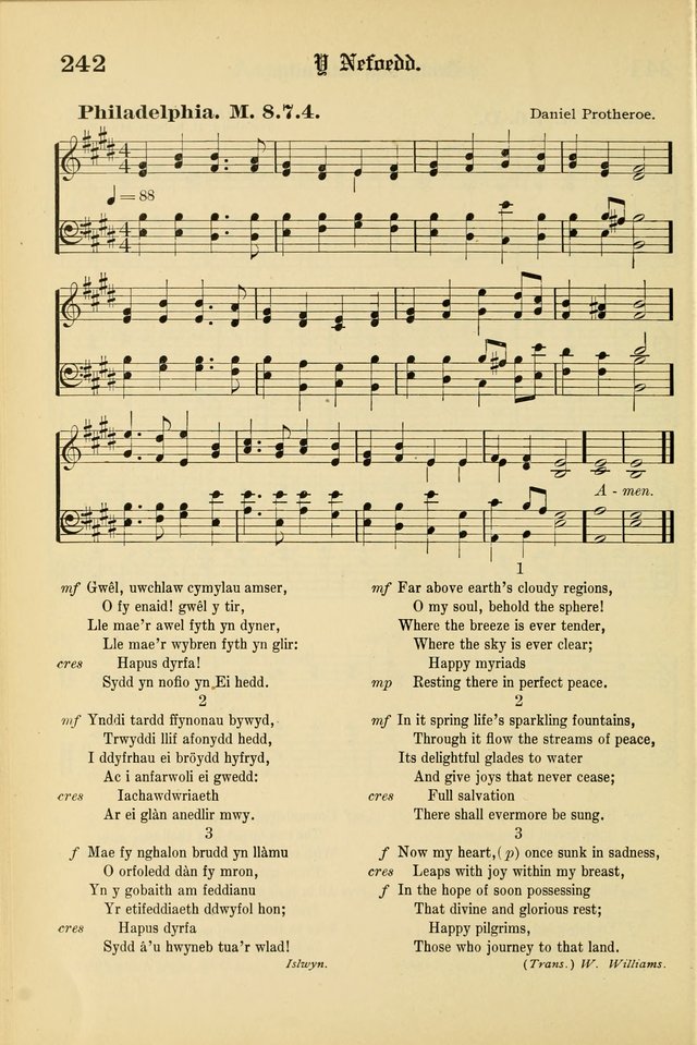 Cân a Mawl: llyfr hymna a thonau Methodistiaid Calfinaidd Unol Dalaethau yr America=Song and Praise: the hymnal of the Calvinistic Methodist Church of the United States of America page 246