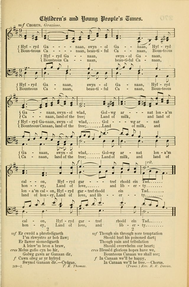 Cân a Mawl: llyfr hymna a thonau Methodistiaid Calfinaidd Unol Dalaethau yr America=Song and Praise: the hymnal of the Calvinistic Methodist Church of the United States of America page 279