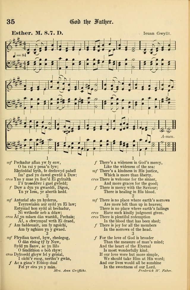 Cân a Mawl: llyfr hymna a thonau Methodistiaid Calfinaidd Unol Dalaethau yr America=Song and Praise: the hymnal of the Calvinistic Methodist Church of the United States of America page 37