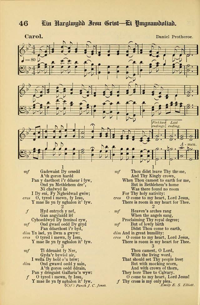 Cân a Mawl: llyfr hymna a thonau Methodistiaid Calfinaidd Unol Dalaethau yr America=Song and Praise: the hymnal of the Calvinistic Methodist Church of the United States of America page 48