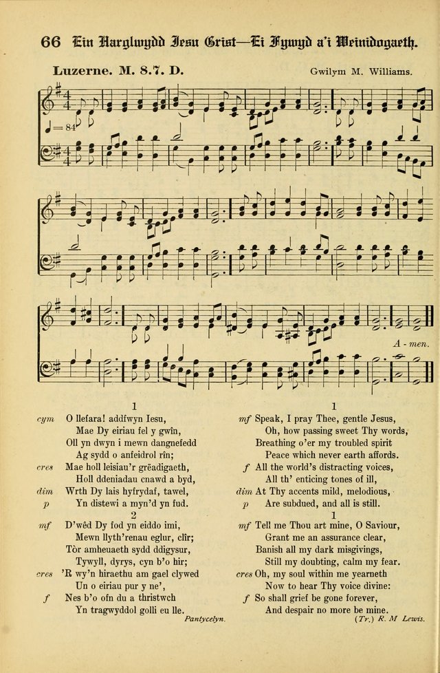 Cân a Mawl: llyfr hymna a thonau Methodistiaid Calfinaidd Unol Dalaethau yr America=Song and Praise: the hymnal of the Calvinistic Methodist Church of the United States of America page 68