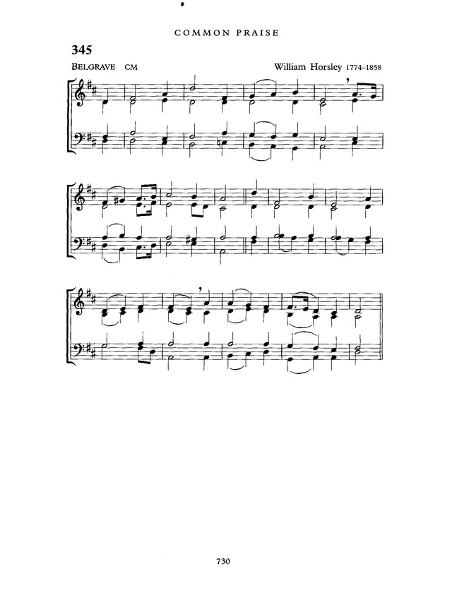 Common Praise: A new edition of Hymns Ancient and Modern page 731