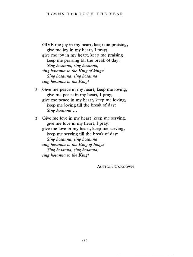 Common Praise: A new edition of Hymns Ancient and Modern page 924
