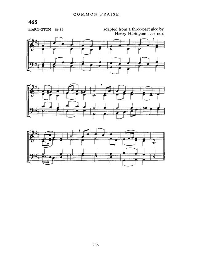 Common Praise: A new edition of Hymns Ancient and Modern page 987