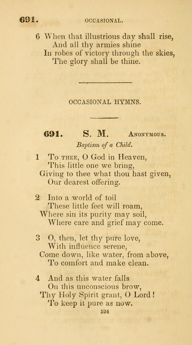 A Collection of Psalms and Hymns for Christian Worship. (45th ed.) page 524