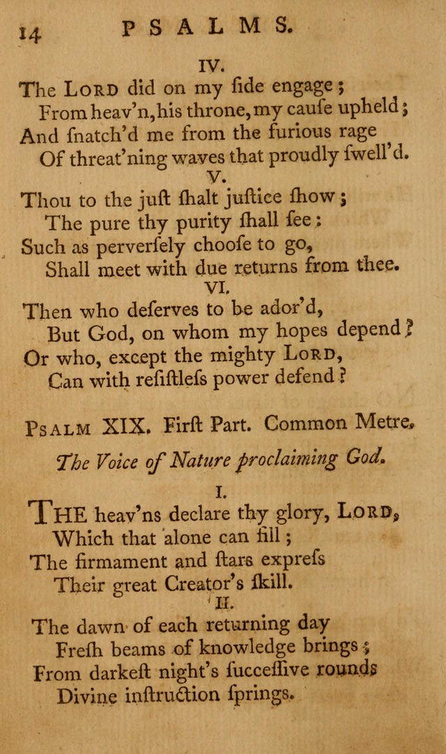 A Collection of Psalms and Hymns for Publick Worship page 14