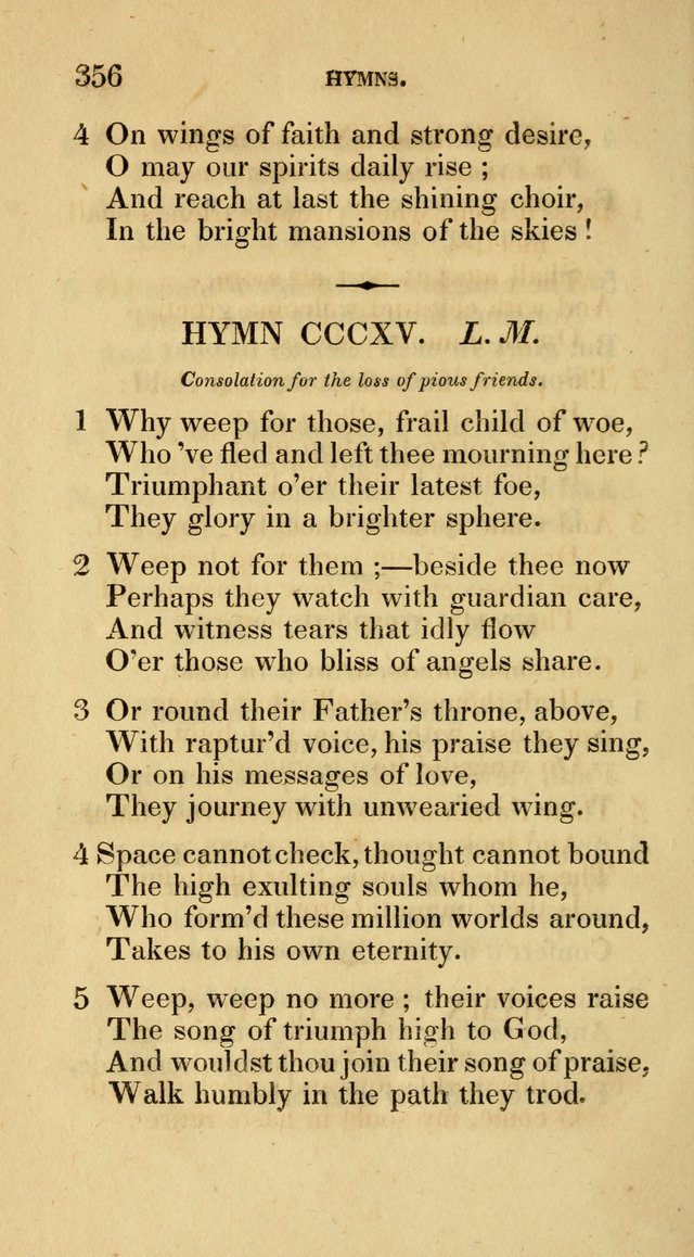 A Collection of Psalms and Hymns for Social and Private Worship page 356
