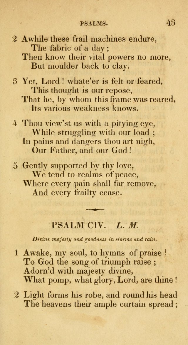 A Collection of Psalms and Hymns for Social and Private Worship page 43