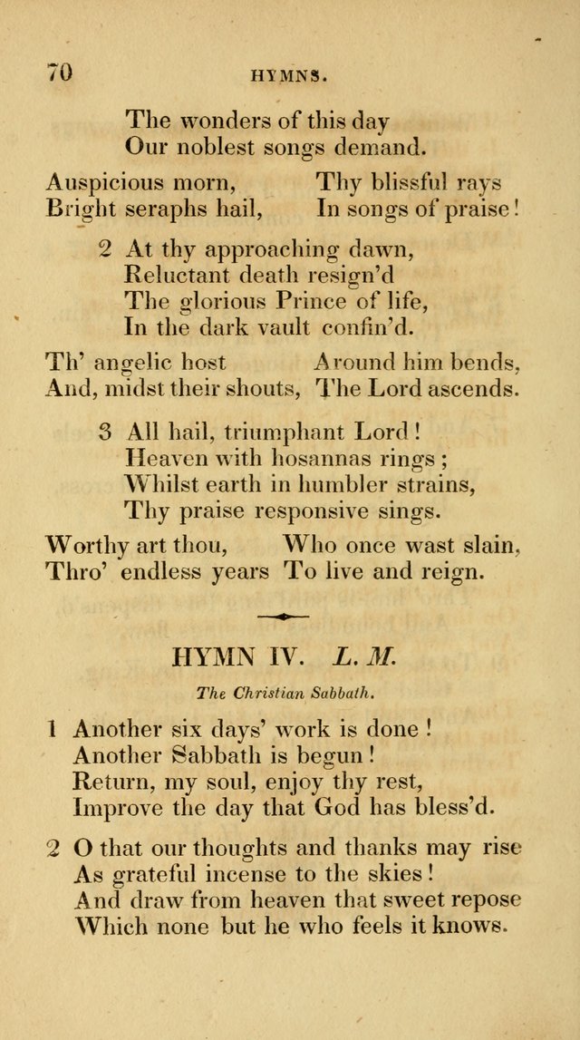 A Collection of Psalms and Hymns for Social and Private Worship page 70