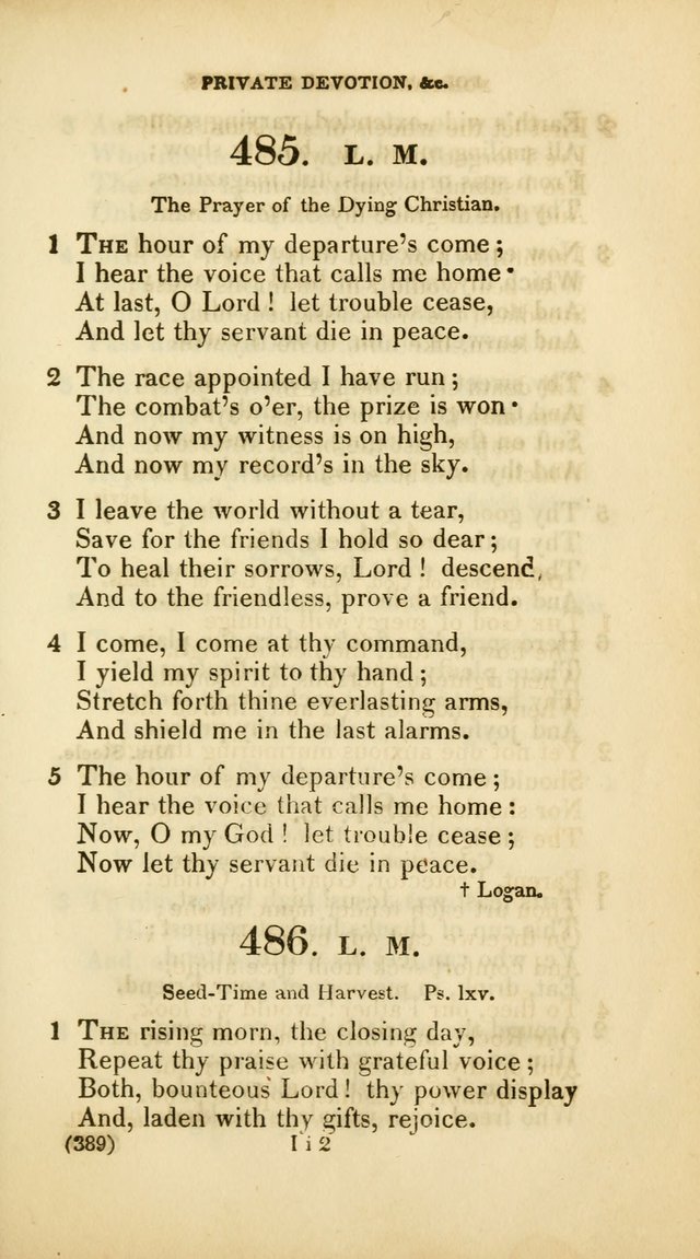 A Collection of Psalms and Hymns, for Social and Private Worship (Rev. ed.  with supplement) page 390