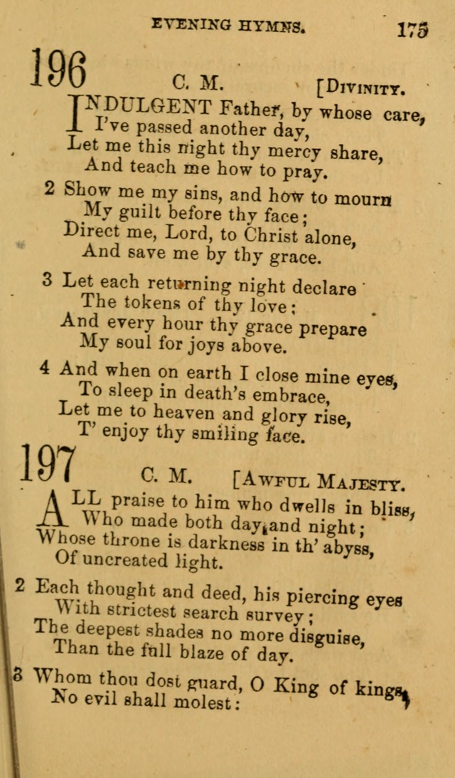 A Collection of Psalms, Hymns, and Spiritual Songs: suited to the various occasions of public worship and private devotion, of the church of Christ (6th ed.) page 175