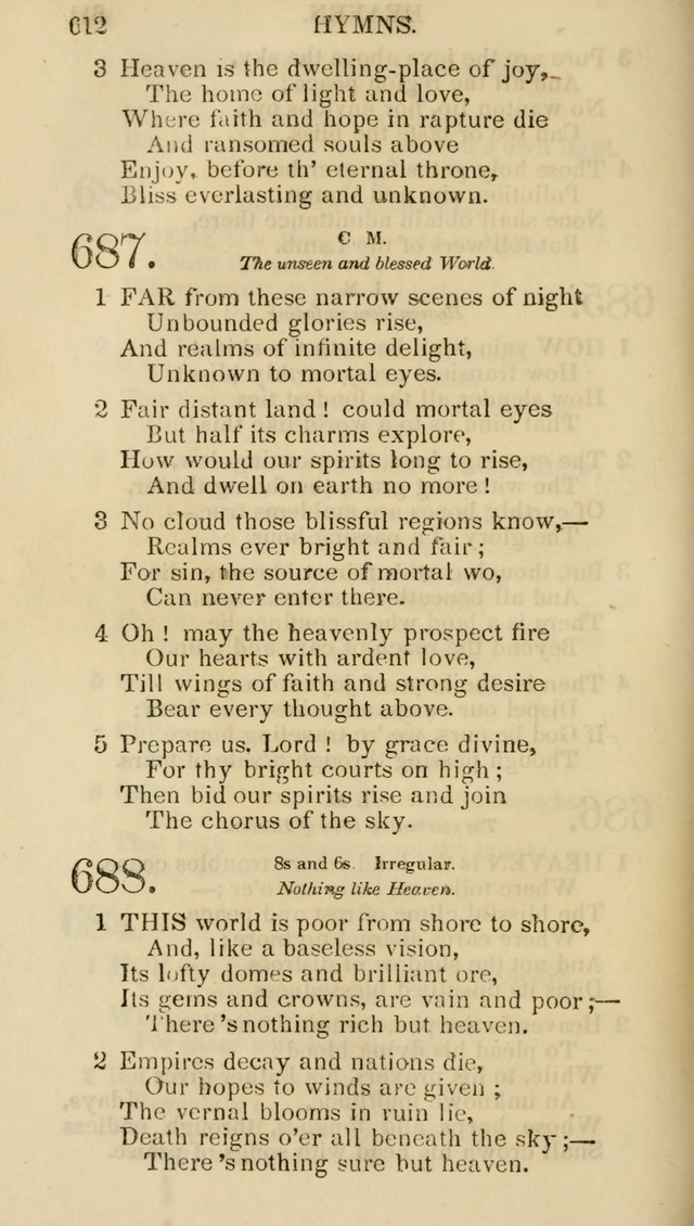Church Psalmist: or psalms and hymns for the public, social and private use of evangelical Christians (5th ed.) page 614