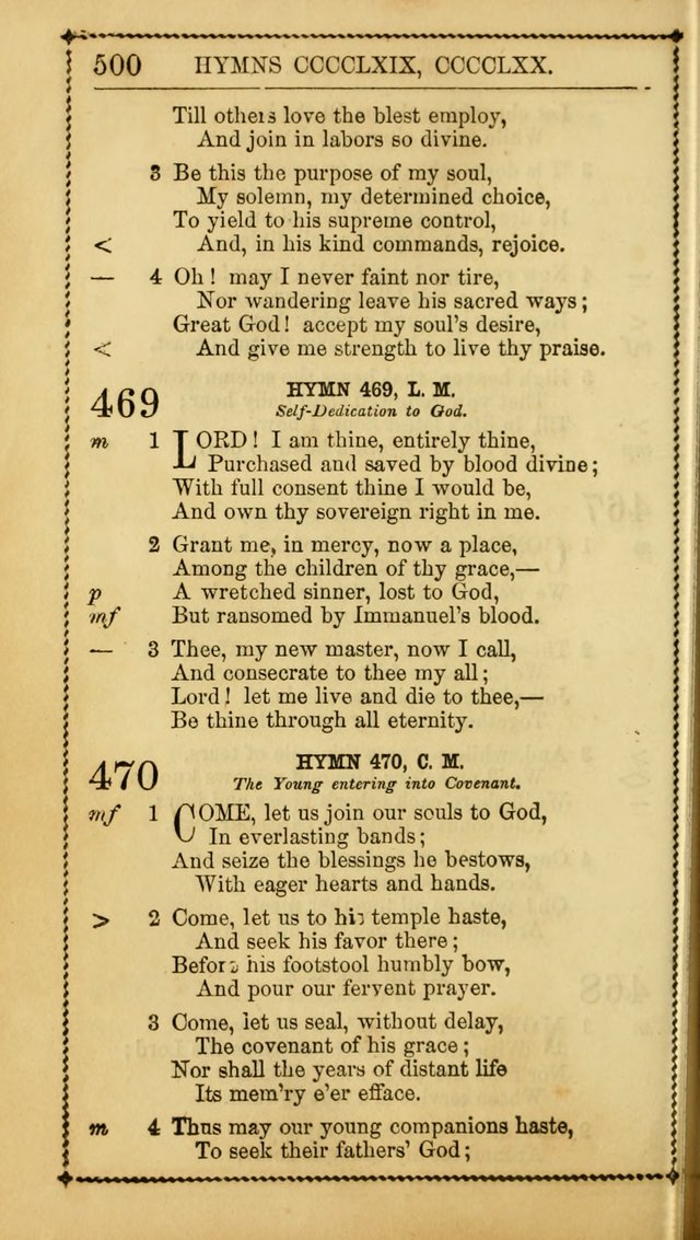 Church Psalmist: or, psalms and hymns, for the public, social and private use of Evangelical Christians. With Supplement. (53rd ed.) page 499