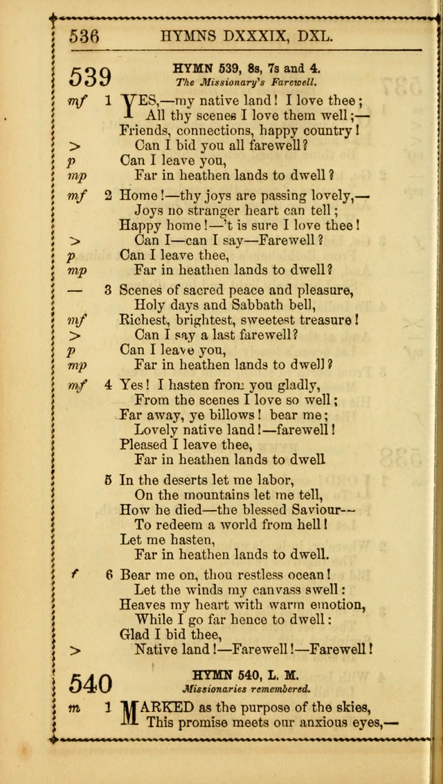 Church Psalmist: or Psalms and Hymns Designed for the Public, Social, and  Private Use of Evangelical Christians ... with Supplement.  53rd ed. page 539