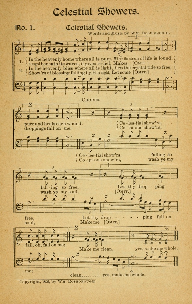 Celestial Showers No. 1, a collection of gospel songs used in Rev. I. Toliver