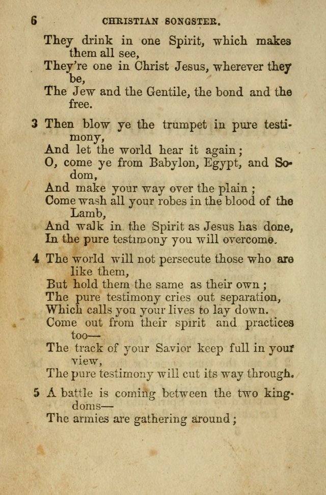The Christian Songster: a collection of hymns and spiritual songs, usually sung at camp, prayer, and social meetings, and revivals of religion. Designed for all denominations page 11