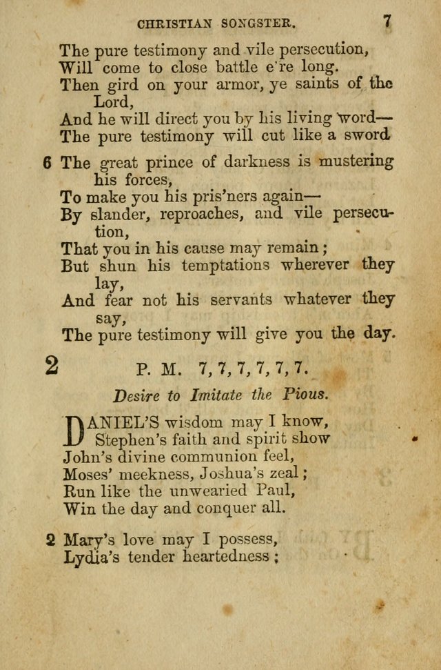 The Christian Songster: a collection of hymns and spiritual songs, usually sung at camp, prayer, and social meetings, and revivals of religion. Designed for all denominations page 12