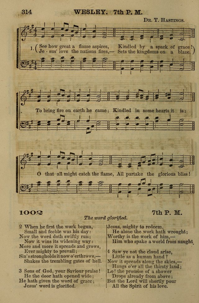 The Centenary Singer: a collection of hymns and tunes popular during the last one hundred years page 314