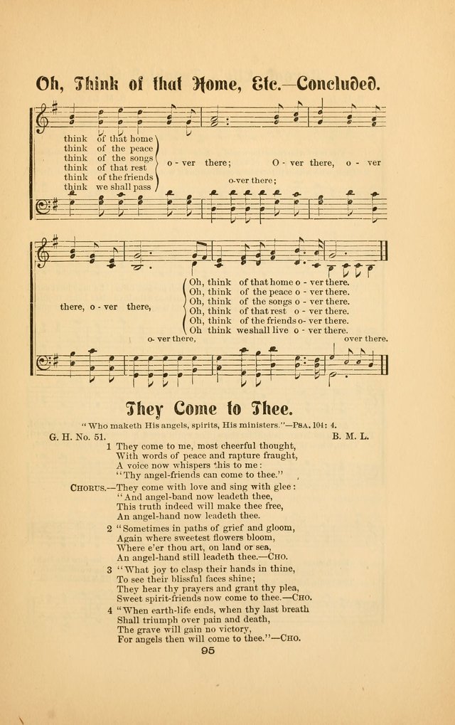 Celestial Sonnets: a collection of new and original songs and hymns of peace and progress, designed for public gatherings, home circles, religious, spiritual, temperance, social and camp meetings, etc page 100