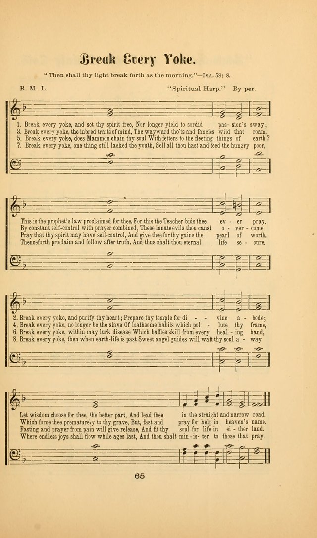 Celestial Sonnets: a collection of new and original songs and hymns of peace and progress, designed for public gatherings, home circles, religious, spiritual, temperance, social and camp meetings, etc page 70