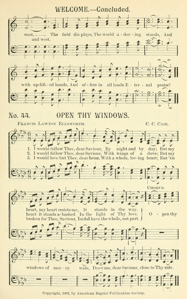Choice Songs: a collection of Sunday school and gospel songs for use in churches, Sunday schools, young people