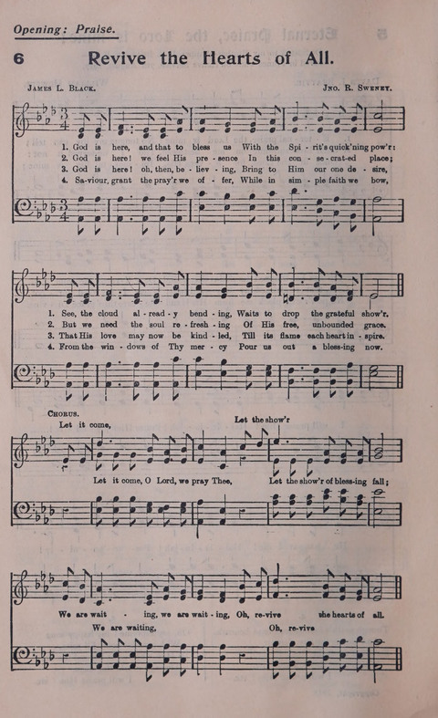 Celestial Songs: a collection of 900 choice hymns and choruses, selected for all kinds of Christian Getherings, Evangelistic Word, Solo Singers, Choirs, and the Home Circle page 6