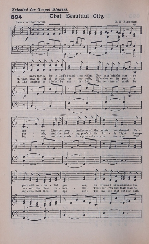 Celestial Songs: a collection of 900 choice hymns and choruses, selected for all kinds of Christian Getherings, Evangelistic Word, Solo Singers, Choirs, and the Home Circle page 618