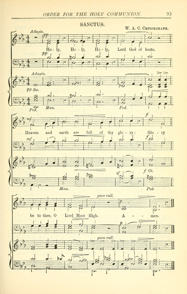 The Church Service Book: containing the words and music for the choral service, the morning and evening canticles, the holy communion, the Psalter, a selection of hymns from the hymnal with music page 100