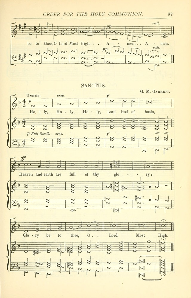 The Church Service Book: containing the words and music for the choral service, the morning and evening canticles, the holy communion, the Psalter, a selection of hymns from the hymnal with music page 104