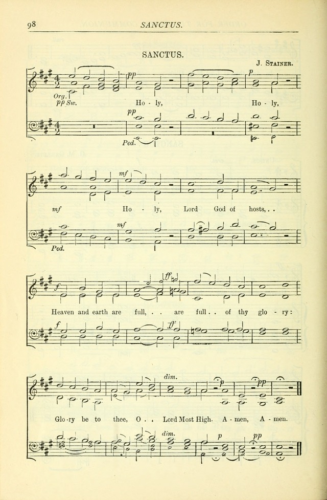 The Church Service Book: containing the words and music for the choral service, the morning and evening canticles, the holy communion, the Psalter, a selection of hymns from the hymnal with music page 105