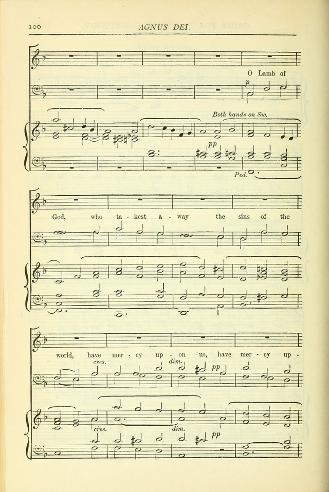 The Church Service Book: containing the words and music for the choral service, the morning and evening canticles, the holy communion, the Psalter, a selection of hymns from the hymnal with music page 107