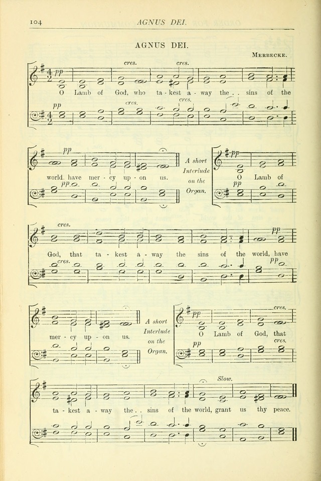 The Church Service Book: containing the words and music for the choral service, the morning and evening canticles, the holy communion, the Psalter, a selection of hymns from the hymnal with music page 111