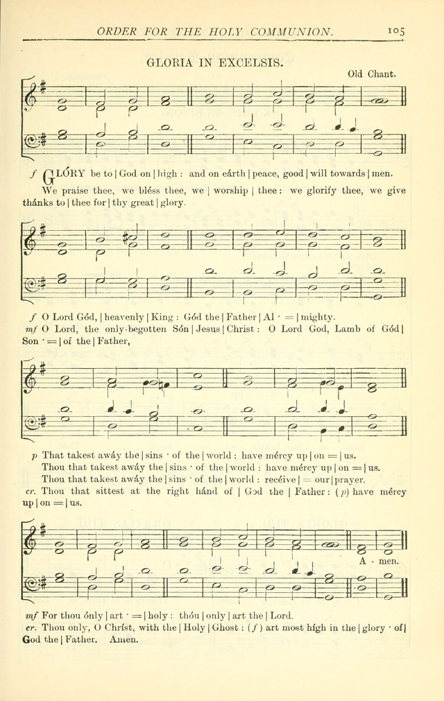 The Church Service Book: containing the words and music for the choral service, the morning and evening canticles, the holy communion, the Psalter, a selection of hymns from the hymnal with music page 112