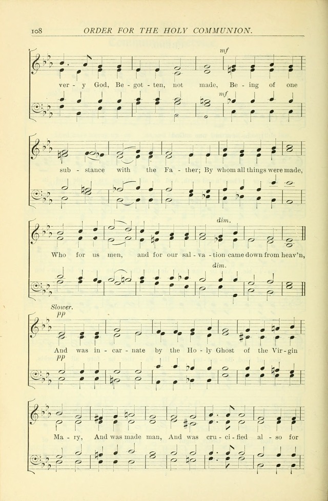 The Church Service Book: containing the words and music for the choral service, the morning and evening canticles, the holy communion, the Psalter, a selection of hymns from the hymnal with music page 115