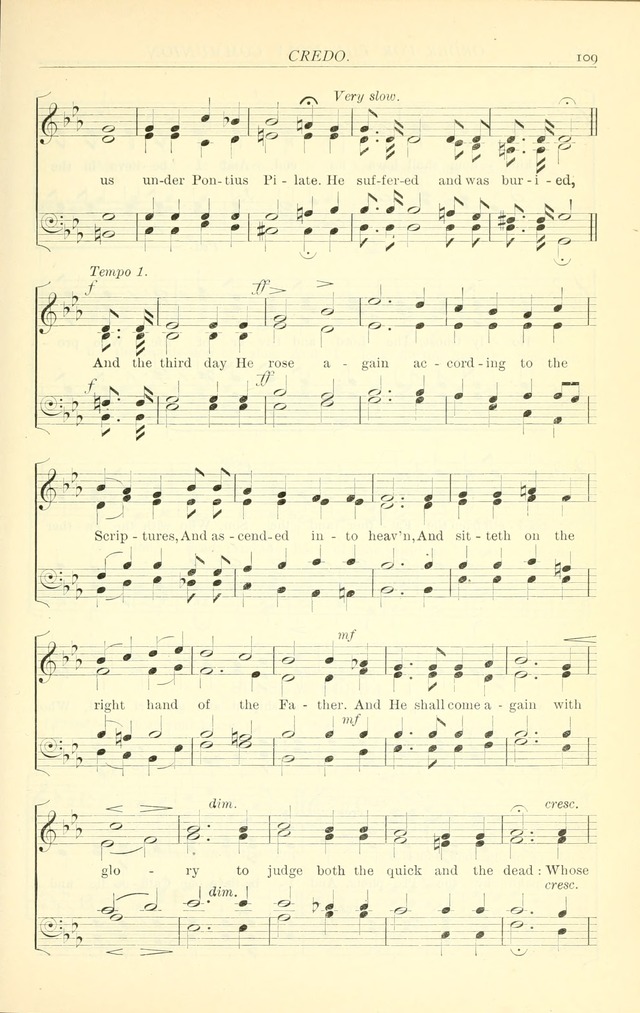 The Church Service Book: containing the words and music for the choral service, the morning and evening canticles, the holy communion, the Psalter, a selection of hymns from the hymnal with music page 116
