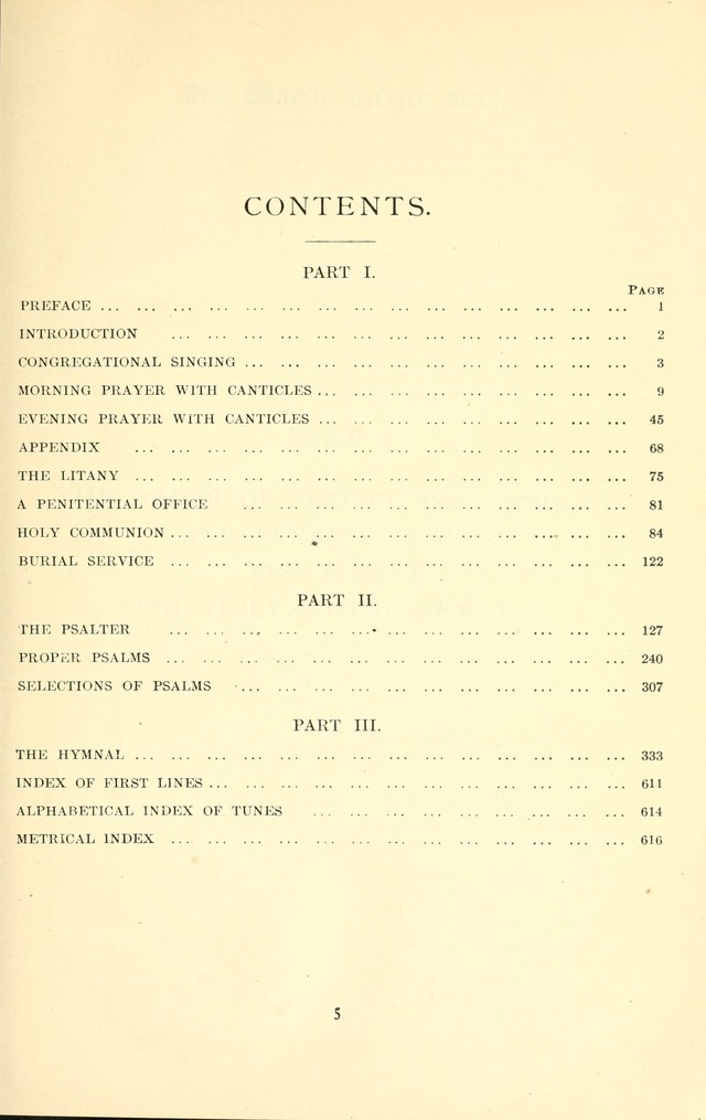 The Church Service Book: containing the words and music for the choral service, the morning and evening canticles, the holy communion, the Psalter, a selection of hymns from the hymnal with music page 12