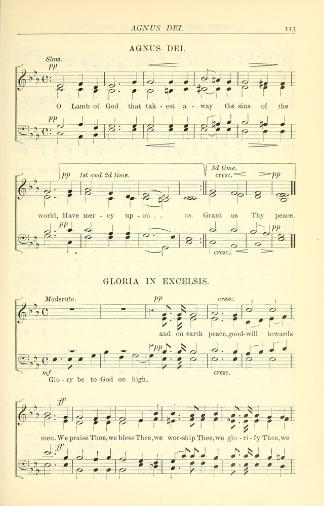The Church Service Book: containing the words and music for the choral service, the morning and evening canticles, the holy communion, the Psalter, a selection of hymns from the hymnal with music page 120