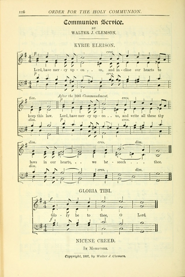 The Church Service Book: containing the words and music for the choral service, the morning and evening canticles, the holy communion, the Psalter, a selection of hymns from the hymnal with music page 123