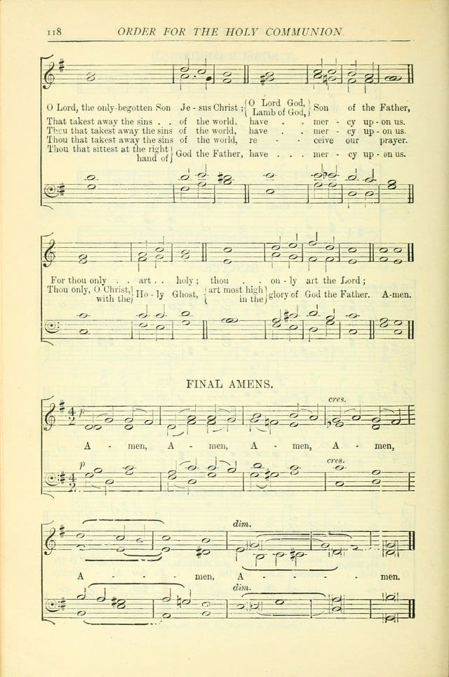The Church Service Book: containing the words and music for the choral service, the morning and evening canticles, the holy communion, the Psalter, a selection of hymns from the hymnal with music page 125