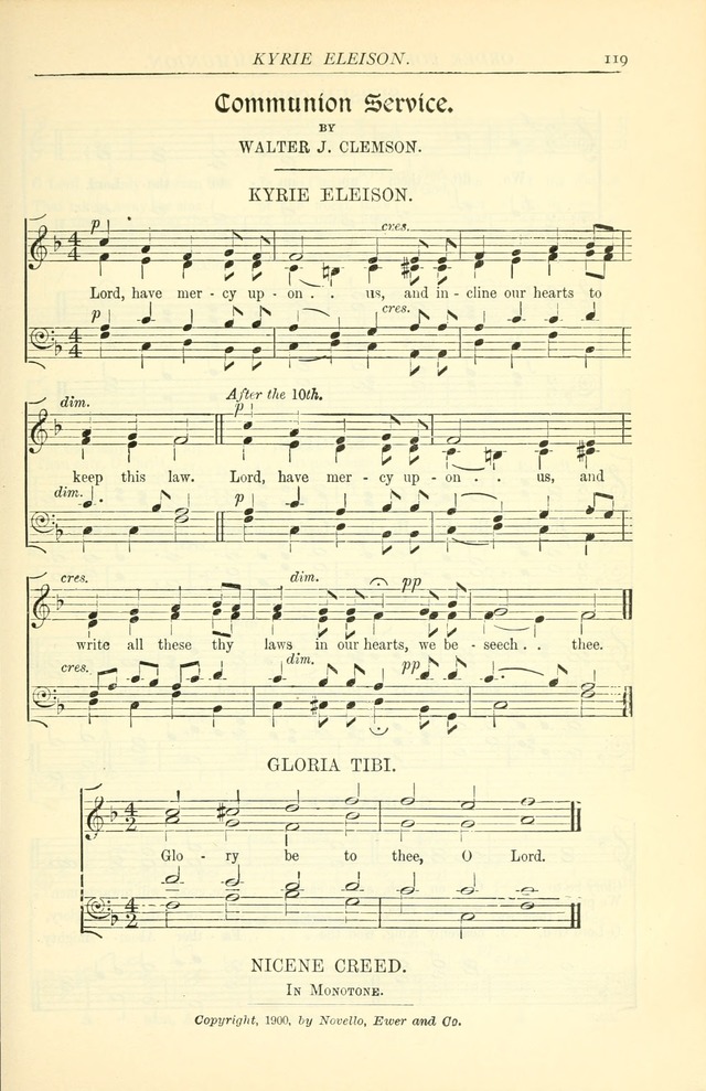 The Church Service Book: containing the words and music for the choral service, the morning and evening canticles, the holy communion, the Psalter, a selection of hymns from the hymnal with music page 126
